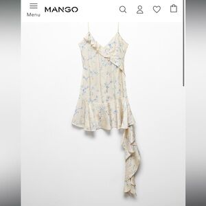 Mango Floral Ruffled Dress